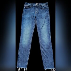 Hudson "Natalie Super Skinny" Jeans, raw hem, ankle/cropped, size 28